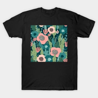 Green Floral Jungle Print T-Shirt